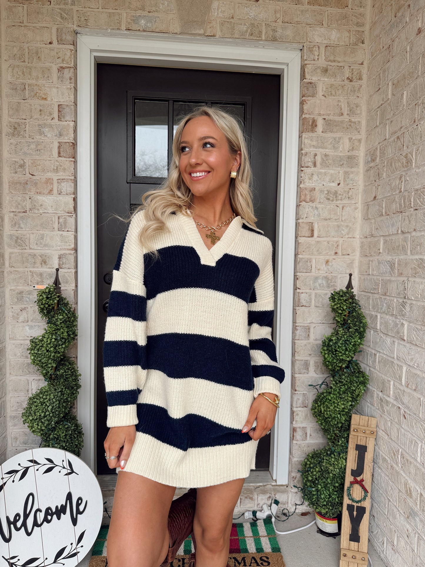 Striped Sweater Dress