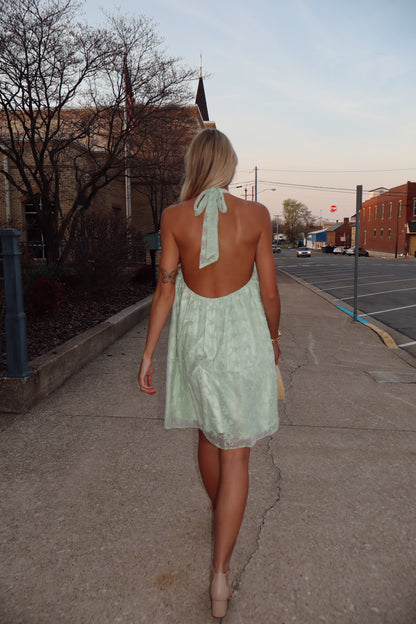 Sprouted Halter Dress