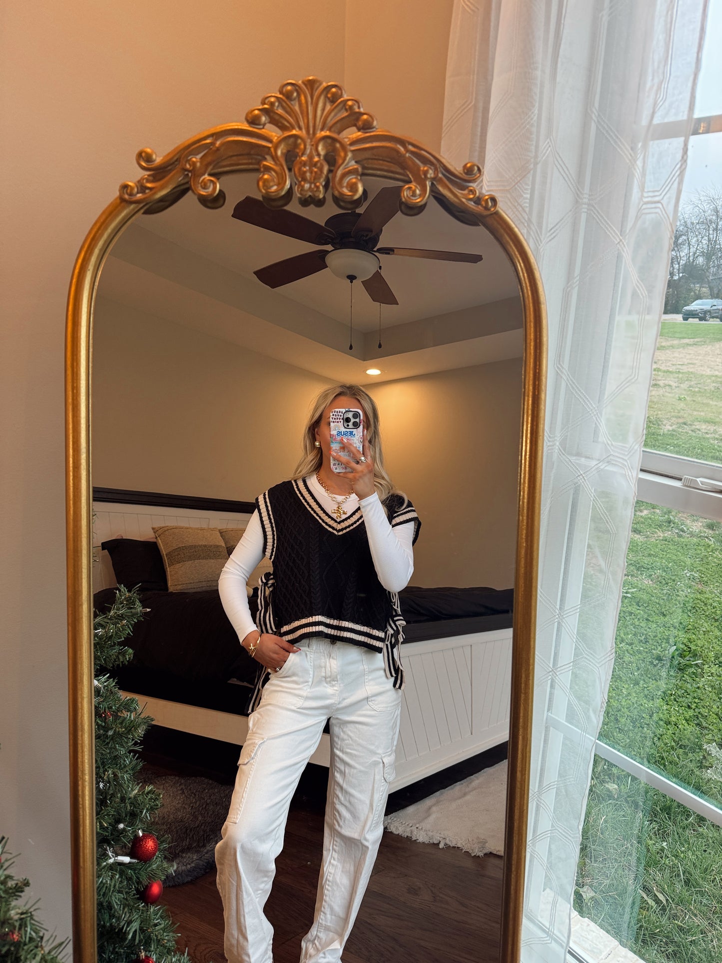 Black Bow Sweater Vest