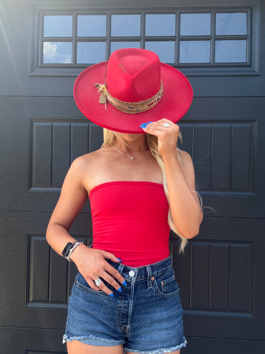 Red Rose Tube Top