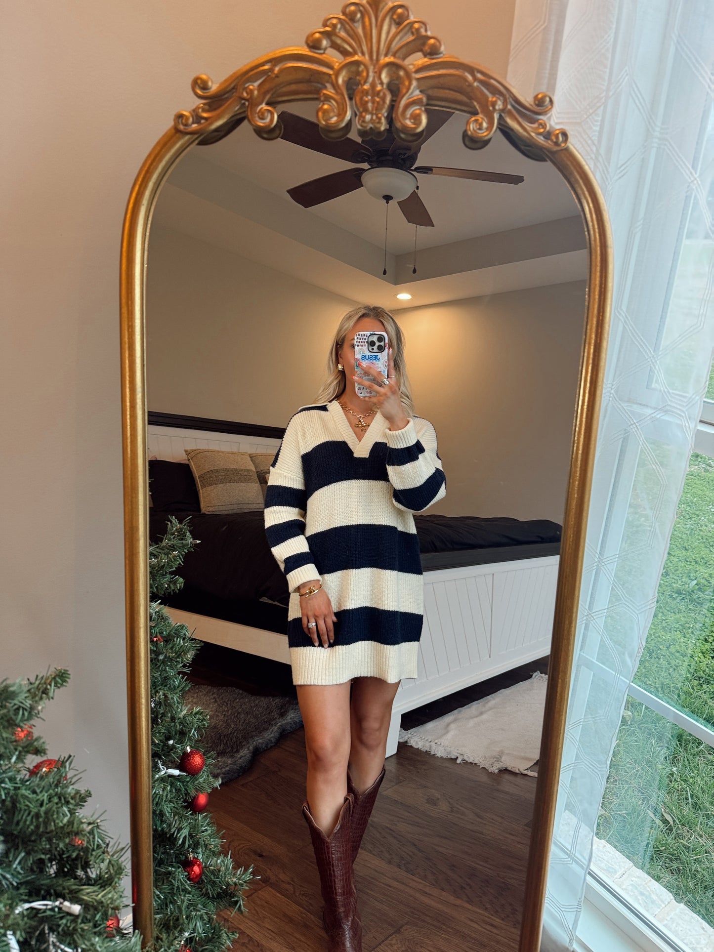 Striped Sweater Dress