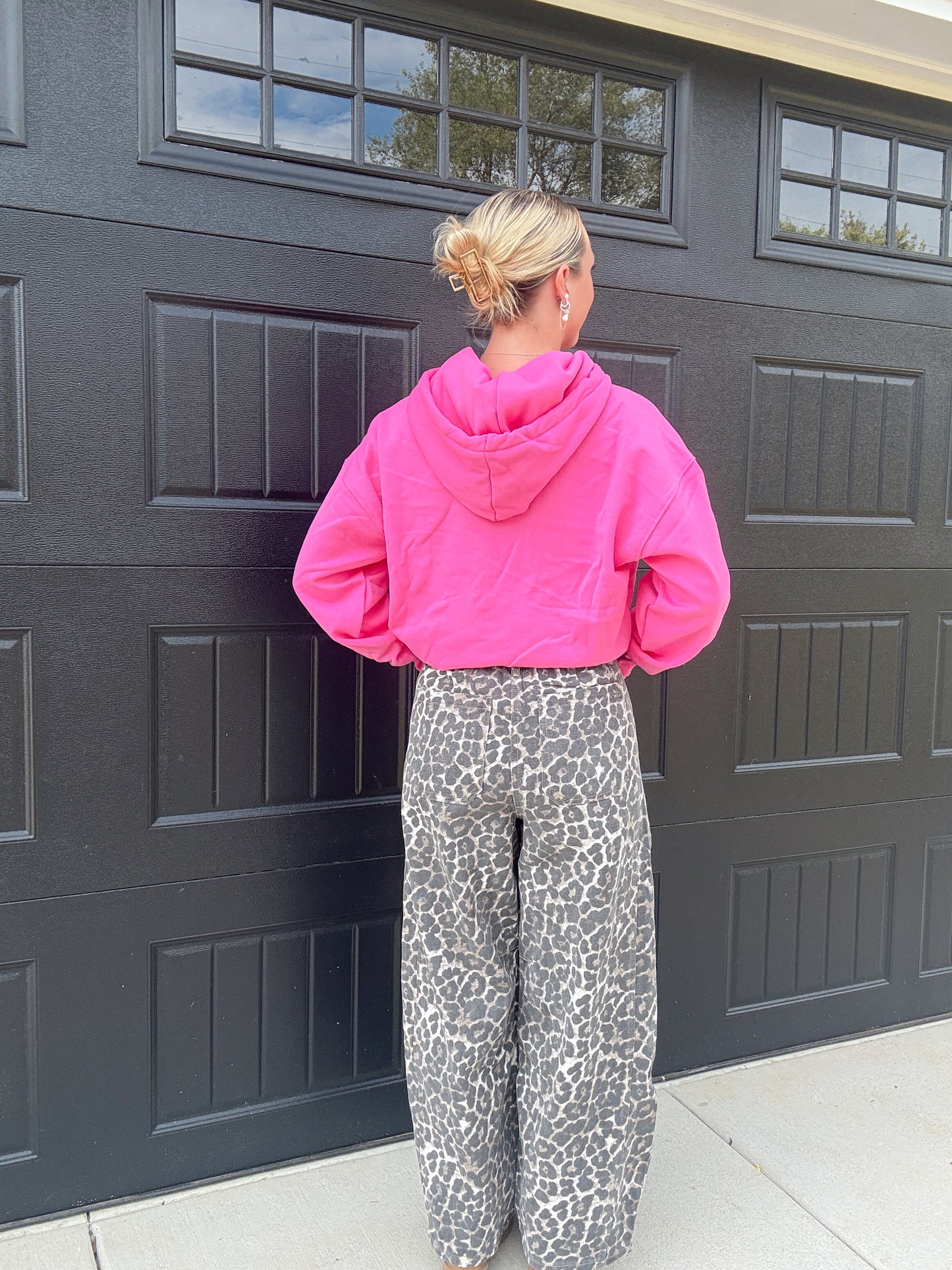 Leopard Barrel Jeans