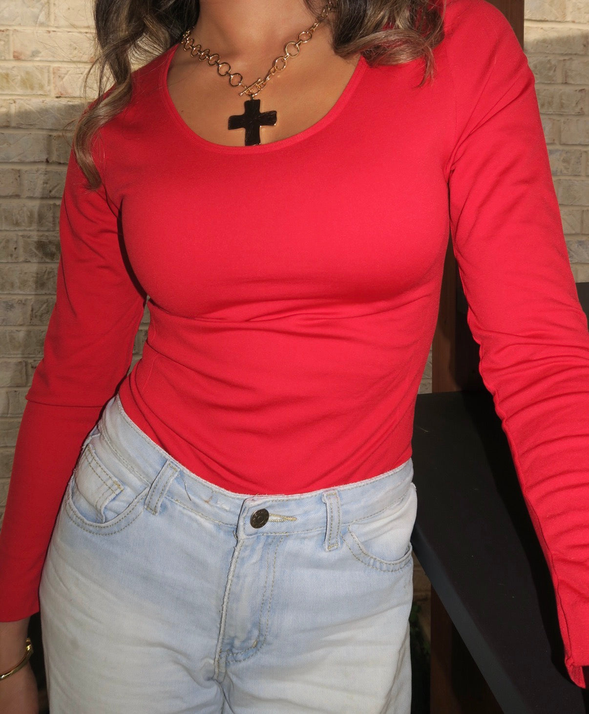 Red Basic Long Sleeve