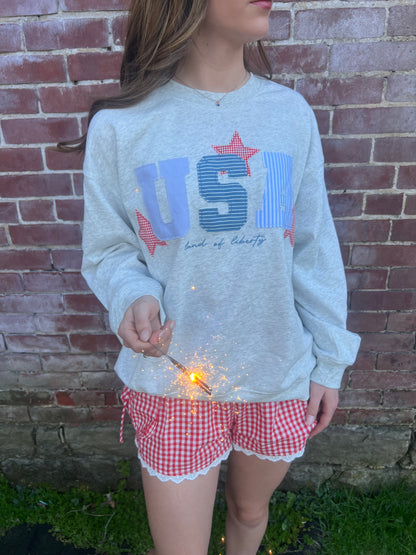 Freedom Patch Crew Neck