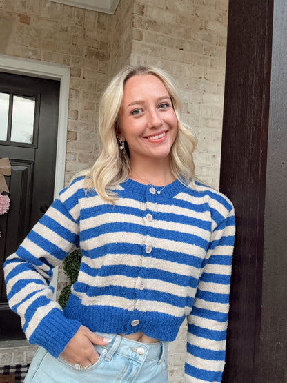 Berry Cream Cropped Sweater